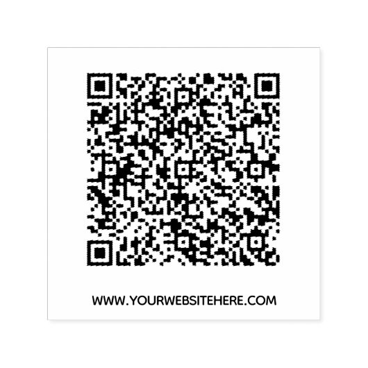 Aangepaste QR-code scaninfo website zelfinkjetstem Zelfinktende Stempel (Design)
