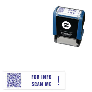 Aangepaste QR-code scaninfo zelfinkende stempel