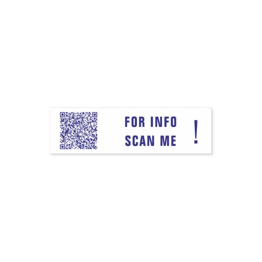 Aangepaste QR-code scaninfo zelfinkende stempel (Design)
