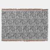 Aangepaste QR-code scaninformatie gooien deken (Voorkant)