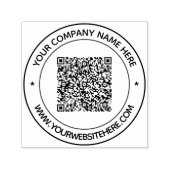 Aangepaste QR-code Scaninformatie Jouw naam Websit Zelfinktende Stempel (Design)