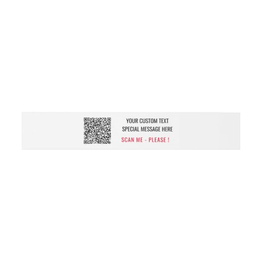 Aangepaste QR-code Scaninformatie Tekst Kleuren bi Uitnodigingen Wikkel (Vlak)