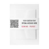 Aangepaste QR-code Scaninformatie Tekst Kleuren bi Uitnodigingen Wikkel (Voorkant Voorbeeld)