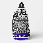 Aangepaste QR-code scaninformatie uw kleur geperso Sling Bag (Voorkant)