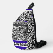 Aangepaste QR-code scaninformatie uw kleur geperso Sling Bag (Rechterhoek)