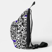 Aangepaste QR-code scaninformatie uw kleur geperso Sling Bag (Rechts)