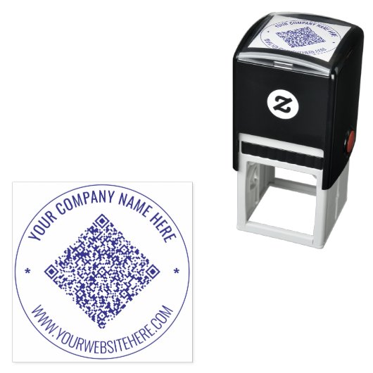 Aangepaste QR-code scannaam info ronde stempel voo (In situ)