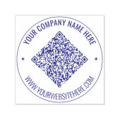 Aangepaste QR-code scannaam info ronde stempel voo (Design)