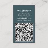 Aangepaste QR Code Scannable Trees Waterverf Verti Visitekaartje (Achterkant)