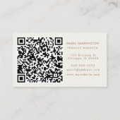 Aangepaste QR Code Scannable Waterverf Floral Boho Visitekaartje (Achterkant)