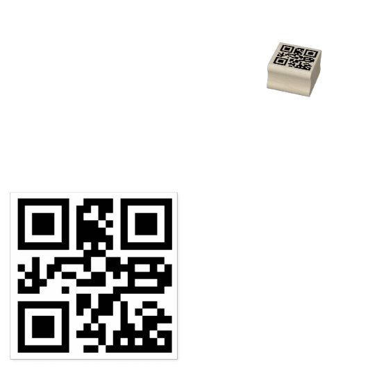 Aangepaste QR Code Scannable Website Adres Rubber Rubberstempel (Gestempeld)