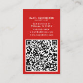 Aangepaste QR-code Scannbare Schattigee aardbei Ve Visitekaartje (Achterkant)