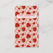 Aangepaste QR-code Scannbare Schattigee aardbei Ve Visitekaartje (Voorkant)