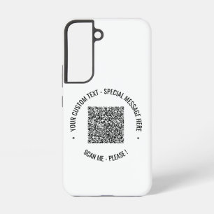 Aangepaste QR Code scannen Info Jouw tekst en kleu Samsung Galaxy Hoesje