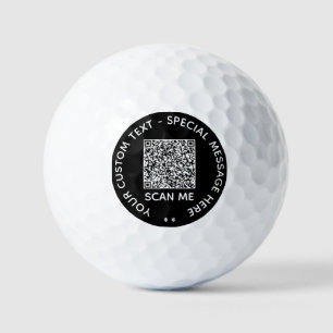 Aangepaste QR Code scannen Info Tekst en Golfballe Golfballen