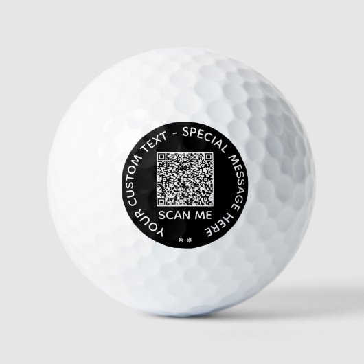 Aangepaste QR Code scannen Info Tekst en Golfballe Golfballen (Voorkant)
