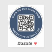 Aangepaste QR-code Scannen me voor meer info donke Sticker (Vel)