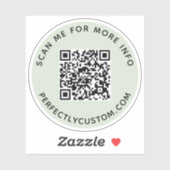 Aangepaste QR-code Scannen me voor meer info-sage Sticker (Vel)