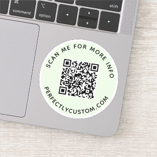 Aangepaste QR-code Scannen me voor meer info-sage Sticker