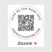 Aangepaste QR-code Scannen me voor meer informatie Sticker (Vel)