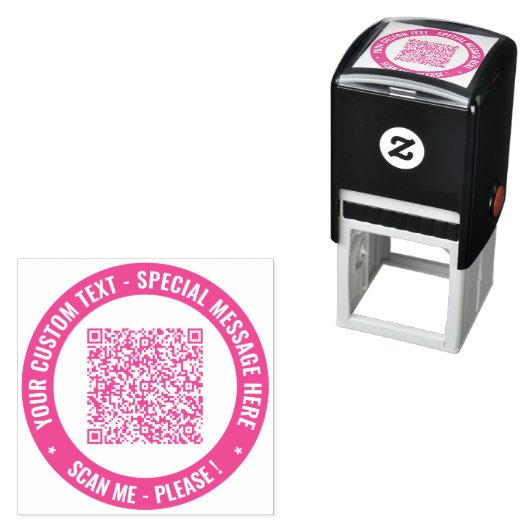 Aangepaste QR-code Scanstempel Jouw tekst en kleur Zelfinktende Stempel (In situ)