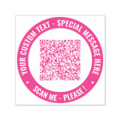 Aangepaste QR-code Scanstempel Jouw tekst en kleur Zelfinktende Stempel (Design)