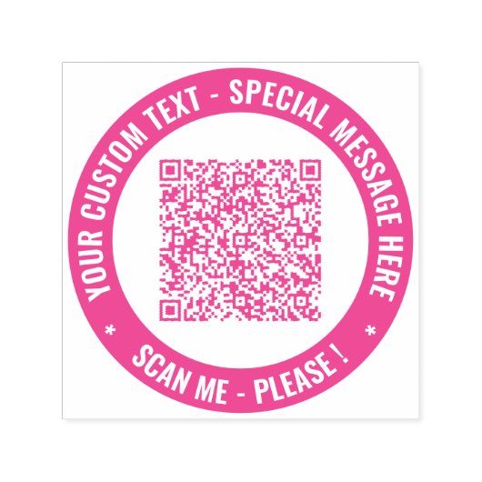 Aangepaste QR-code Scanstempel Jouw tekst en kleur Zelfinktende Stempel (Design)