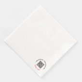 Aangepaste QR-code Scantekst en kleuren luiers Servet (Hoek)