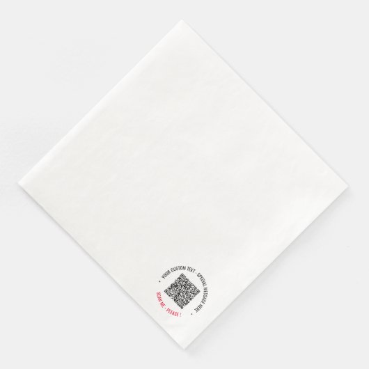 Aangepaste QR-code Scantekst en kleuren luiers Servet (Hoek)