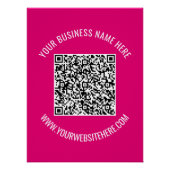 Aangepaste QR Code Scantekst Info Tekst en Poster  (Voorkant)