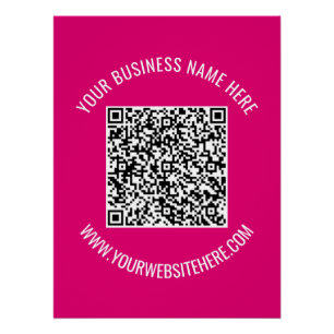 Aangepaste QR Code Scantekst Info Tekst en Poster