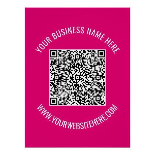 Aangepaste QR Code Scantekst Info Tekst en Poster  (Voorkant)