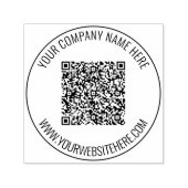 Aangepaste QR-code scantekst rond zelfinkkend stem Zelfinktende Stempel (Design)
