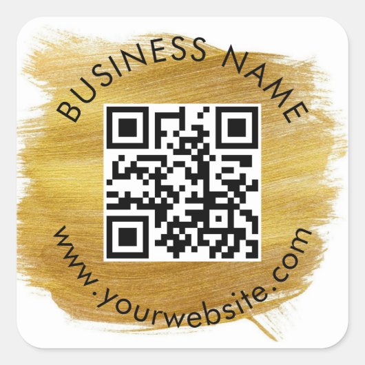 Aangepaste QR-code Sjabloon Square Sticker (Voorkant)