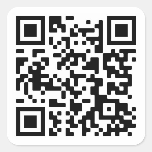Aangepaste QR-code Sjabloon Square Sticker (Voorkant)
