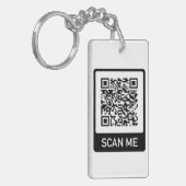 Aangepaste QR-code Sleutelhanger (Voorkant Links)