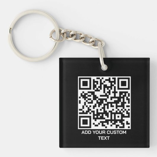 Aangepaste QR-code sleutelhanger – Modern persoonl (voorkant)