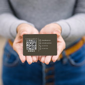 Aangepaste QR-code Social Media Botanische Magnoli Visitekaartje
