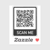 Aangepaste QR-code Sticker (Vel)