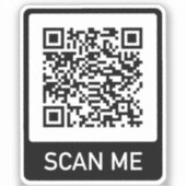 Aangepaste QR-code Sticker (Voorkant)