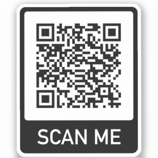 Aangepaste QR-code Sticker (Voorkant)