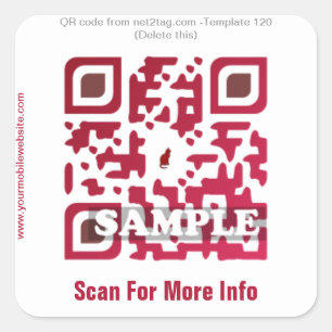 Aangepaste QR-code sticker (QR-code sjabloon #120)