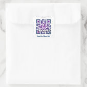 Aangepaste QR-code sticker (QR-code sjabloon #126) (Tas)