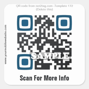 Aangepaste QR-code sticker (QR-code sjabloon #172)