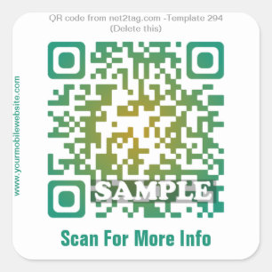Aangepaste QR-code sticker (QR-code sjabloon #294)