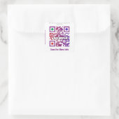 Aangepaste QR-code sticker (QR-code sjabloon #308) (Tas)