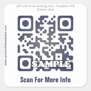 Aangepaste QR-code sticker (QR-code sjabloon #418)