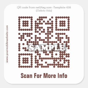 Aangepaste QR-code sticker (QR-code sjabloon #438)