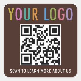 Aangepaste QR Code Stickers met Logo Chocolate Bro