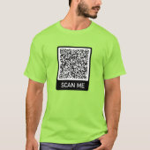 Aangepaste QR-code T-shirt Scan Tekst Uw Grappige  (Voorkant)